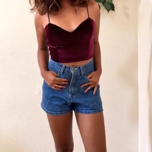Velvet Crop Top